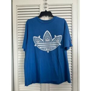 Adidas Vintage 2008 Trefoil Car Logo Blue Sz: XL